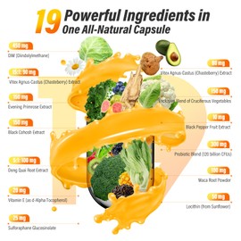 DIM Supplement with SGS – 1675 mg, Estrogen Metabolism & Cellular Health Formula, with Antioxidant-Rich Blend, 90 Vegan Capsules for Women & Men, 45-Day Supply