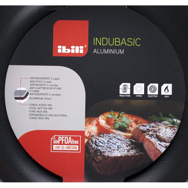 IBILI - Pfanne Indubasic, 18 cm, Aluminium, Anti-Haft, geeignet für Induktion