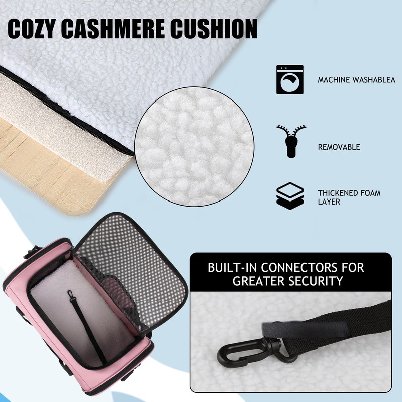 Cat Carrying Case Pet Dog Carrier Soft-Sided Cat Bag Airline