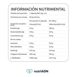 Methyl Folate Suplemento 60 Capsulas Vitamina B9