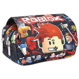 JXBBAAC Robllox Pencil Case, Robllox Pencil Case Cartoon Zips Pencil Case Large Capacity Pencil Case Pencil Bag Pencil Bag School Pencil Case Organiser for Office School, black, Backpack