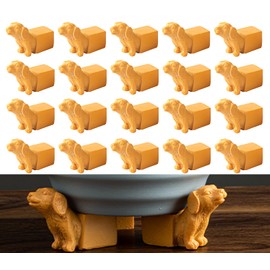 dgudgu Dog Head Shaped Planter Feet for Indoor and Outdoor Pots - Risers to Improve Airflow, Drainage - Decorative Elevator for Planters