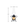 Candle by the Hour 40-Hour Hurricane Lantern, Black, Eco-friendly Natural