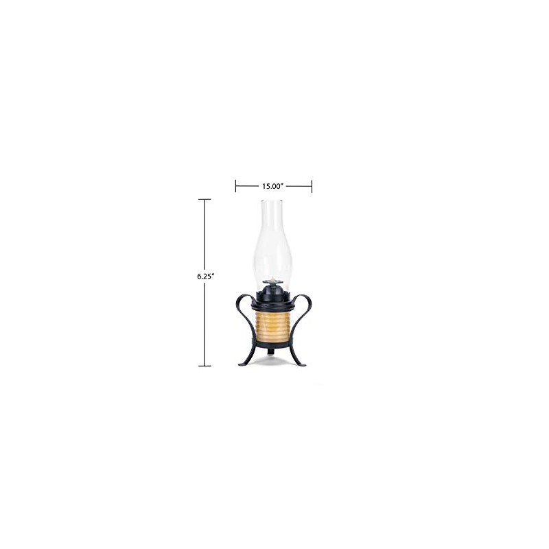Candle by the Hour 40-Hour Hurricane Lantern, Black, Eco-friendly Natural