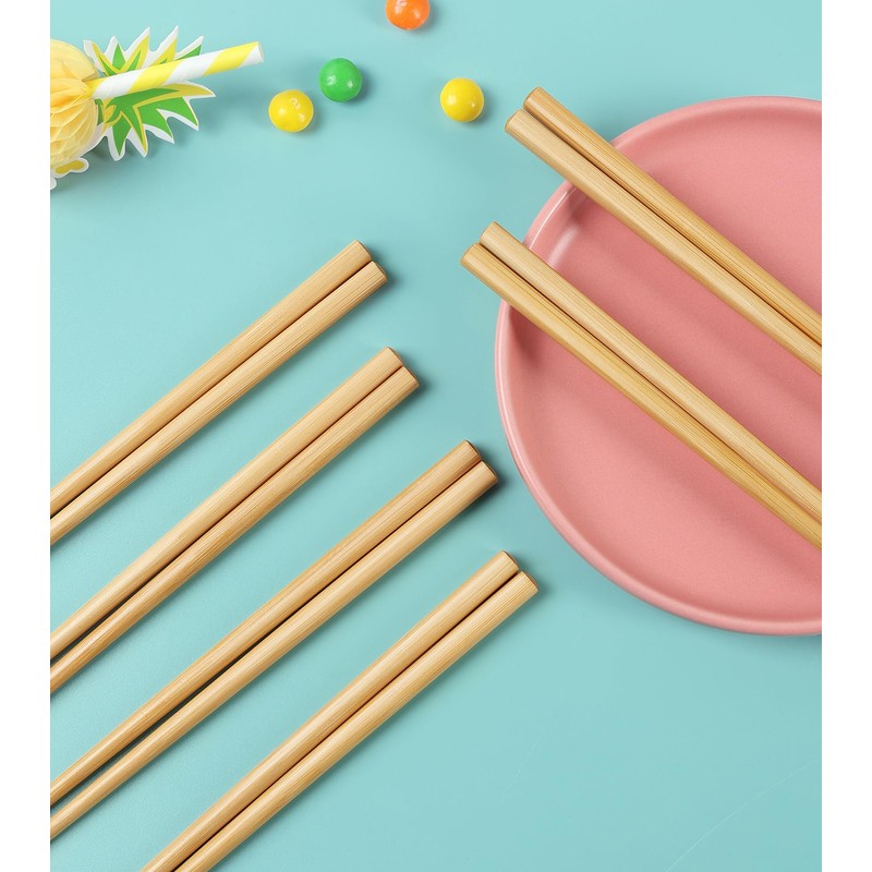 LOROTOCO 5 Pairs Kids Short Chopsticks 7inch Bamboo Reusable Training