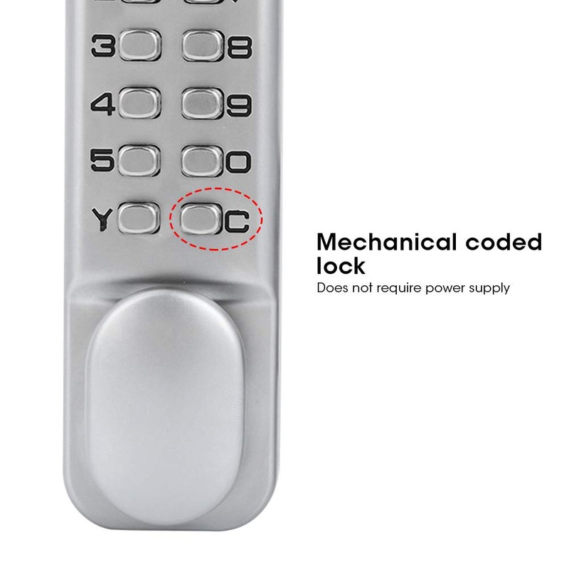 1‑11 Digitals Mechanical Password Door Lock Set, Zinc Alloy Sliding