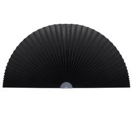 Arch Window Shade Light Filtering Cordless Pleated Shade Half Circle Fabric Blinds No Tools Black Shades Room Darkening Shades Easy Install Blinds Semi Circle Window Cover (1, Black, 72"x36")