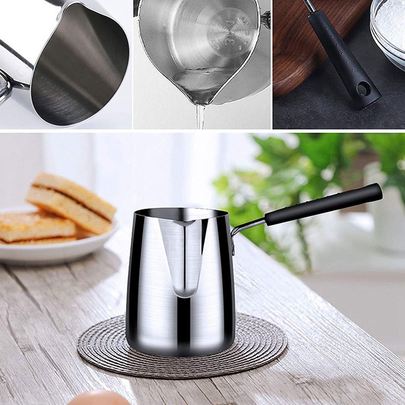 Turkish Coffee Pot 600ml Stainless Steel Glossy Surface High Temperature