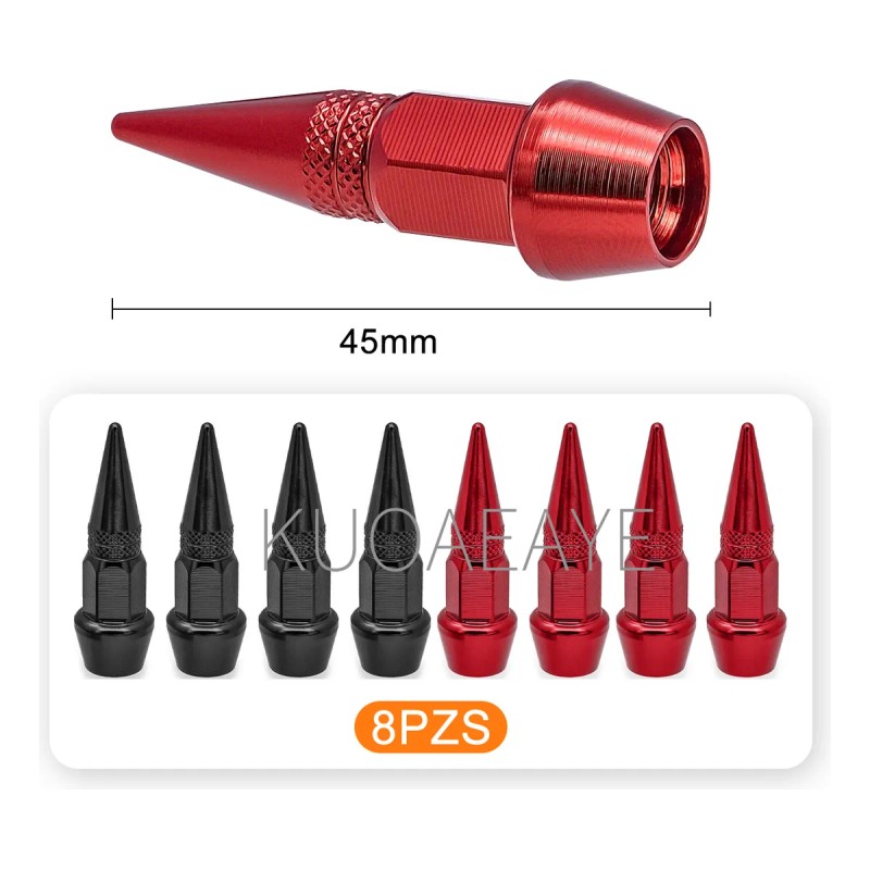 8pzs Ttapones Llantas Aluminio Válvula Para Auto Moto Bici