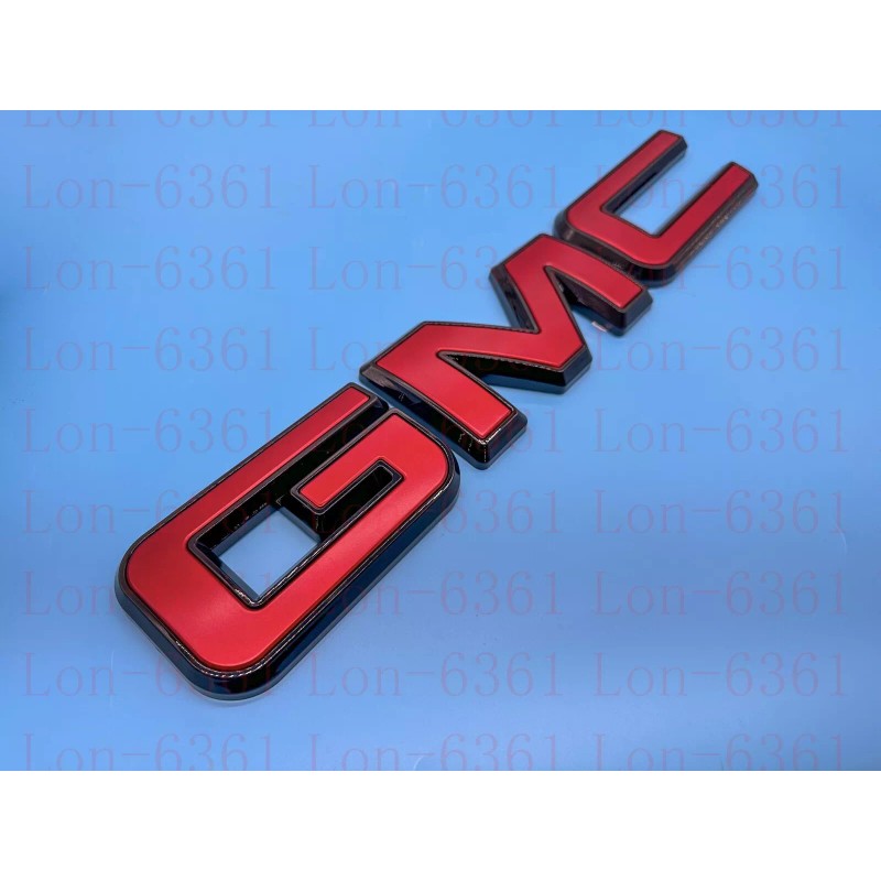 Auto Front GMC Red Black OVERLAY Emblem Badge Fit 2023+