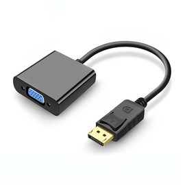 Display Port To VGA Adapter,DP To VGA Converter Male to Female For Pc, HD Displayport Input to vGA Output Adapter Compatible With PC, Laptops, Displays, Monitors, and More