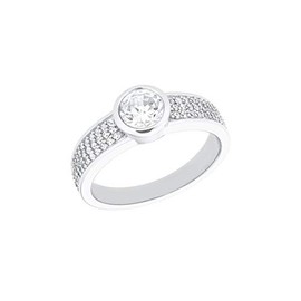 s.Oliver 2027686 Women's Ring 925 Sterling Silver with Synthetic Zirconia Silver Comes in Jewellery Gift Box, Metal, Cubic Zirconia