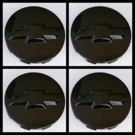 Replacement Chevy 4,CENTER CAP 2014-2017 Tahoe Suburban Silverado 20" 22" WHEEL 83MM BLACK GLOOSY
