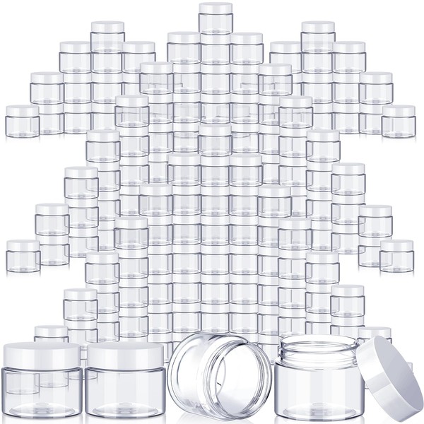 SATINIOR 100 Pcs Plastic Jars with Lids Small Containers Lids