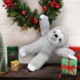 Vermont Teddy Bear Sloth Plush - Oh So Soft Sloth Stuffed Animal, Gray, 18 Inch