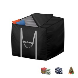 SIMPHAUS Cushion Bag Garden Cushion Bag for Garden Furniture Cushions with Zip, Chair Cushions Storage, Cushion Bag, Storage Bag for Christmas Trees, Square, 80 x 80 x 90 cm