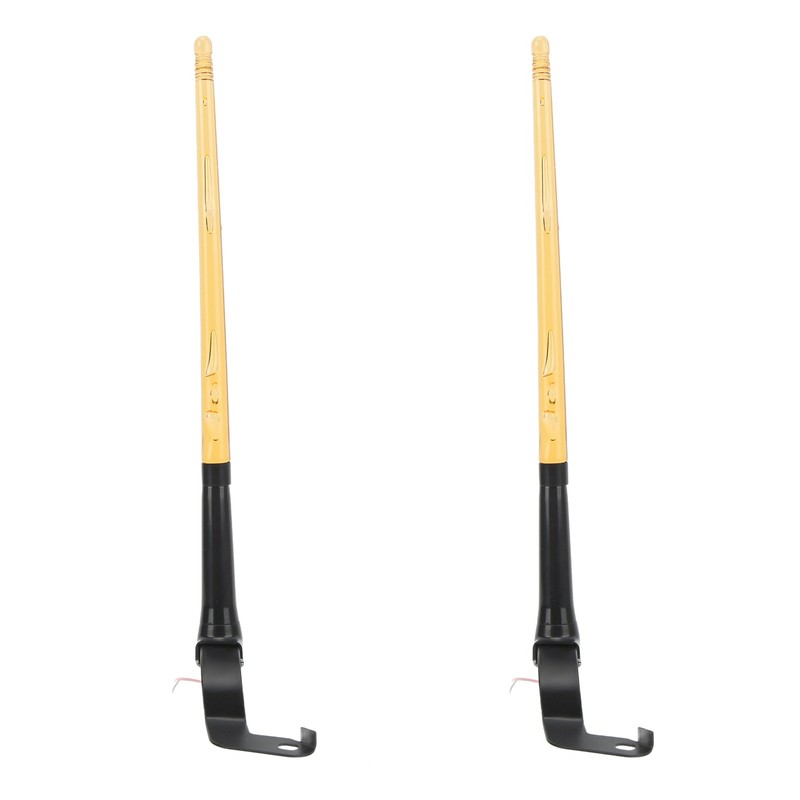 2 Pcs Whip Lights 340mm Long Amber Lighted Antenna Flagpole