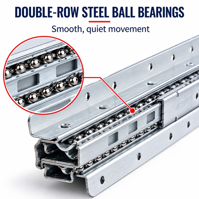 AOLISHENG 40 Inch Heavy Duty Bottom Mount Drawer Slides, 260