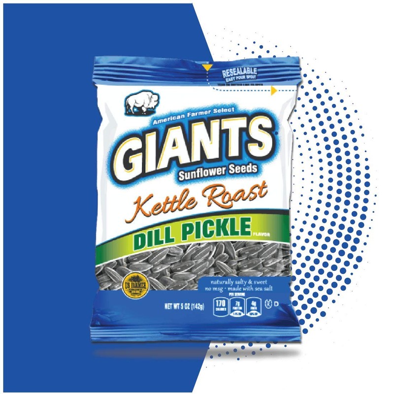 GIANTS Sunflower Seeds Dill Pickle Kettle Roast Flavor, 5 Ounce