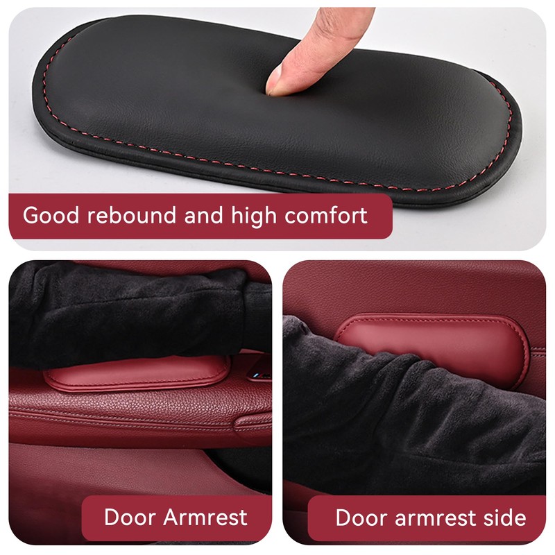 Tioollev 2PCS Car Elbow Pads, Memory Foam Car Center Console