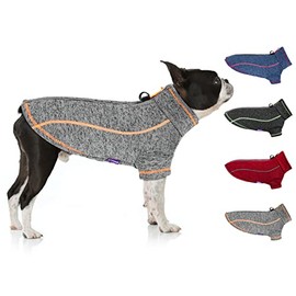 cyeollo Dog Jacket Step in Dog Reflective Coats with D Ring Zipper Up Fleece Sweater Dog Clothes Cold Weather Coats for Small Dogs