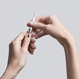 ZWILLING Premium Silver 90mm Cuticle Pusher (Nail Cleanser, Dual Instrument, Suitable for Natural and False Nails)