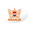 CafePress Netherlands World Cup Soccer Oval Car Bumper Sticker