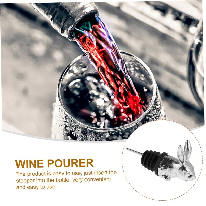 BIUDECO Creative Animal Wine Aerator Rabbit Shape Stainless Steel Wine