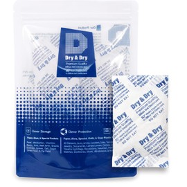 Dry & Dry Dry & Dry 30 Gram [5 Packets] Silica Gel Packets Desiccants, Silica Packets - Rechargeable Silica Gel Packs, Moisture Absorbers, Desiccants Packets, Silica Gel
