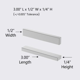 AplysiaTech Large N52 Rectangle Magnet - 3" L x 1/2" W x 1/4" H - 4 Pack, Strong Neodymium Bar Magnets, Powerful Rare Earth Magnets, Heavy Duty Neodymium Block Magnet 3.00 x 0.50 x 0.25 inch