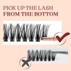 Higu clace 320PCS Lash Clusters D Curl 30D+40D 0.07mm 9-16mm