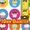 900 Mini Cupcake Reward Dots 10mm Glossy Teacher Reward Stickers
