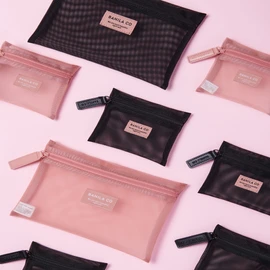 BANILA CO Mesh Pouch 3 Colors (Pink / Magenta / Black) - #Black