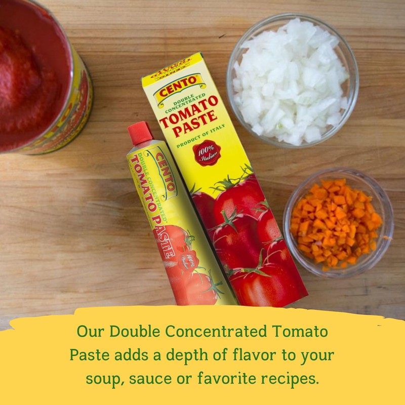 Cento Tomato Paste, 4.56 Oz Tube (Pack of 12), Double
