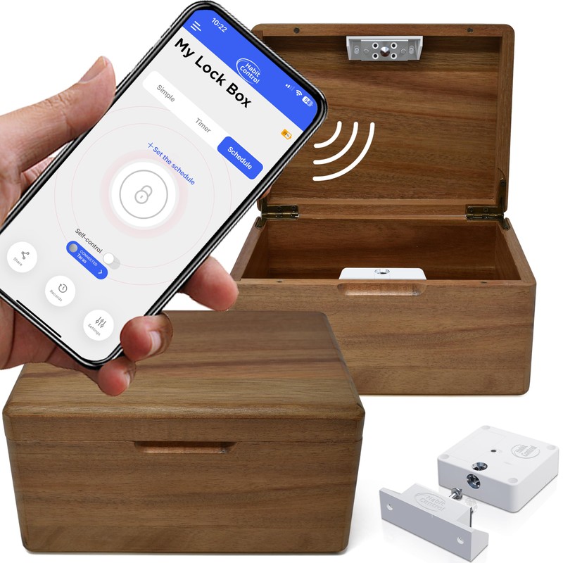 Habit Control Lock Box with Timer - App Small Timed