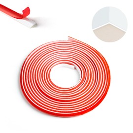 5M TPE Quadrant Trim White 12x9mm Plastic Trim Edging Strip Plastic Corner Trim Coving For Ceilings, Suitable For Wall & Floor