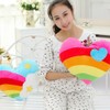Toyvian Pack of 2 Rainbow Heart Cushion for Girls Love