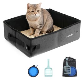 Luxtude Portable Litter Box for Cats, Comes with a Hard Non-Stick Bottom