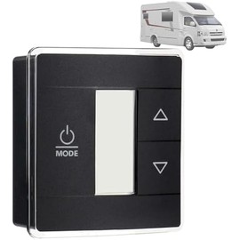 3316250.712 RV Single Zone Wall Thermostat Replacement for Dometic for RV/Camper Conditioners - Precise Temperature Control w, Bright Blue Backlight Self-extinguishing（Black）