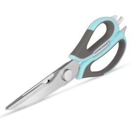 Multi Functional Heavy-Duty Kitchen Scissors, Sharp Blades, Detachable, Easy to Clean, Suitable for Cutting Meat, Fish, Vegetables and More (Blue Gray)