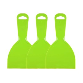 uxcell Putty Scraper 4" Plastic Flexible Putty Knives Disposable Spreader for Taping Drywall Wall Painting Green 3pcs