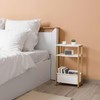 NovaNoka Narrow Side Tables Set of 2 for Small Spaces,