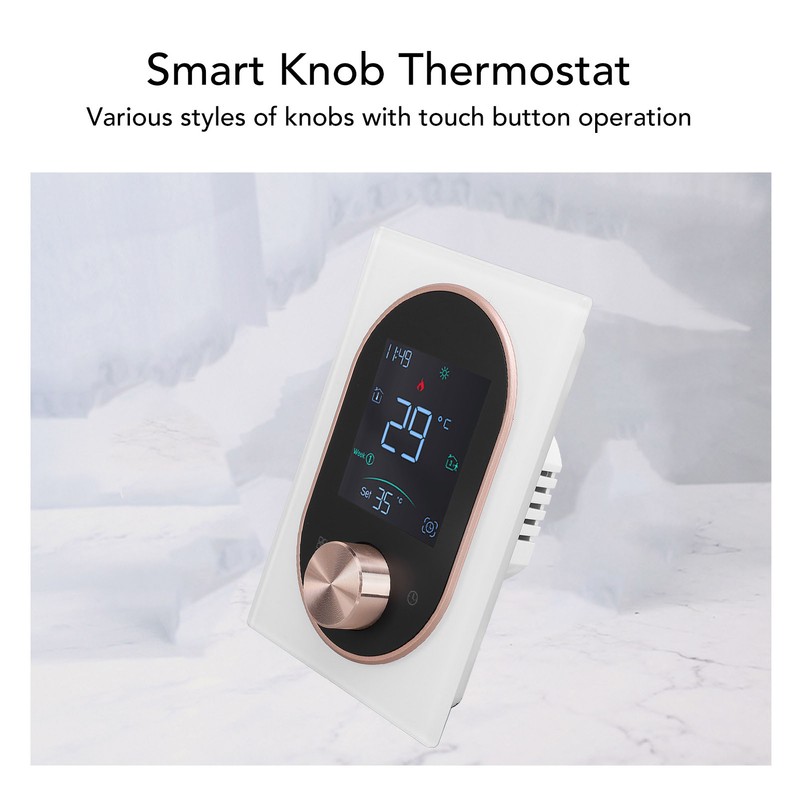 Smart Color Thermostat APP Programmable Touchscreen Knob Control Smart Temperature