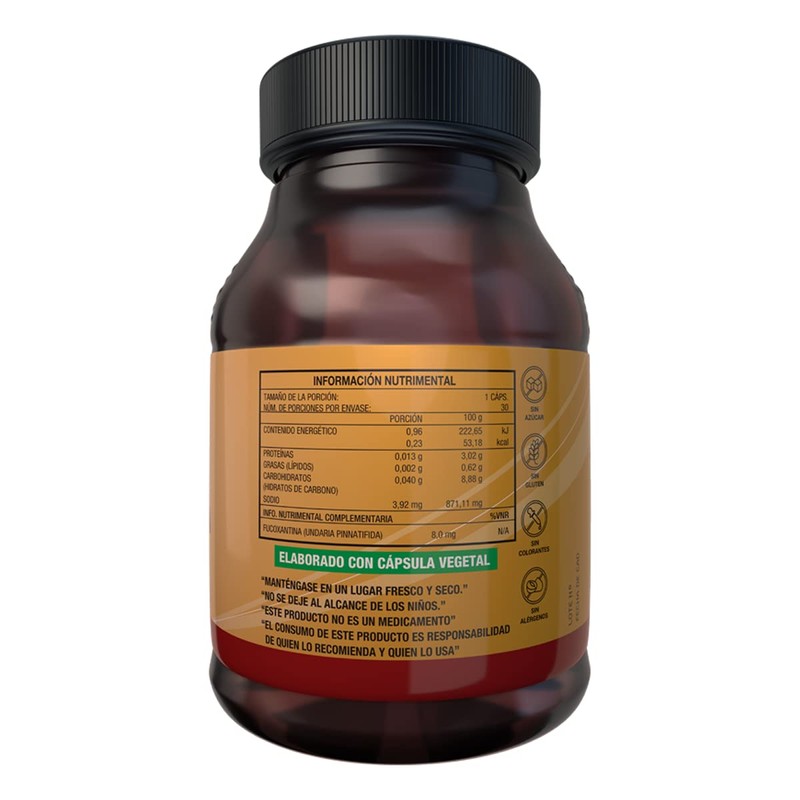 Essential Nutrition, Fucoxantina 30 Cápsulas Veganas de 500 mg