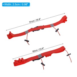 PATIKIL Elastic Triathlon Running Belt, 2 Pack Adjustable Race Number Belt Race Belt Bib Holder with 6 Energy Gel Loops for Marathons Racing Cycling, Red