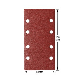 STEBRUAM 48 Piece Sanding Pads, 93 x 185mm Square Hook and Loop Sanding Sheets Assortment Fits 40/60/80/120/180/240/320/400/ Grit Rectangular Sanders