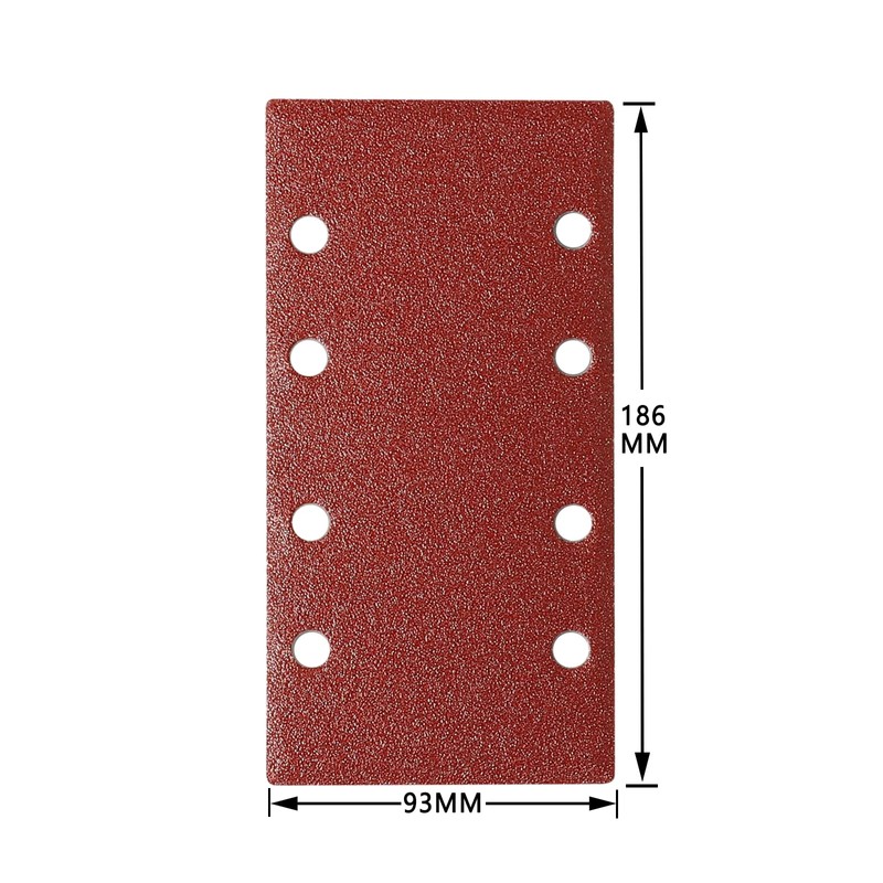 STEBRUAM 48 Piece Sanding Pads, 93 x 185mm Square Hook