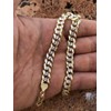 HarlemBling Men's Cuban Link Bracelet 14k Gold Over Solid 925