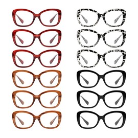 Eyekepper 12-pack Chic Reading Glasses for Women Readers +4.00