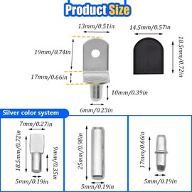 Hocansen Pack of 150 Cabinet Furniture Shelf Pins 4 Models Shelf Holder Shelf Supports for Furniture, Cabinets and Bookshelves (Silver-4)